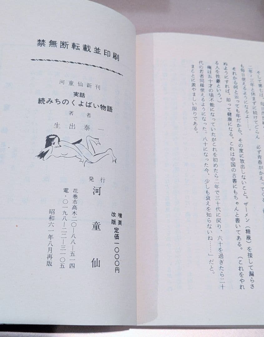 希少/みちのく実話 続よばい物語 枕深/著者 生出泰一 / 出版社 河童仙
