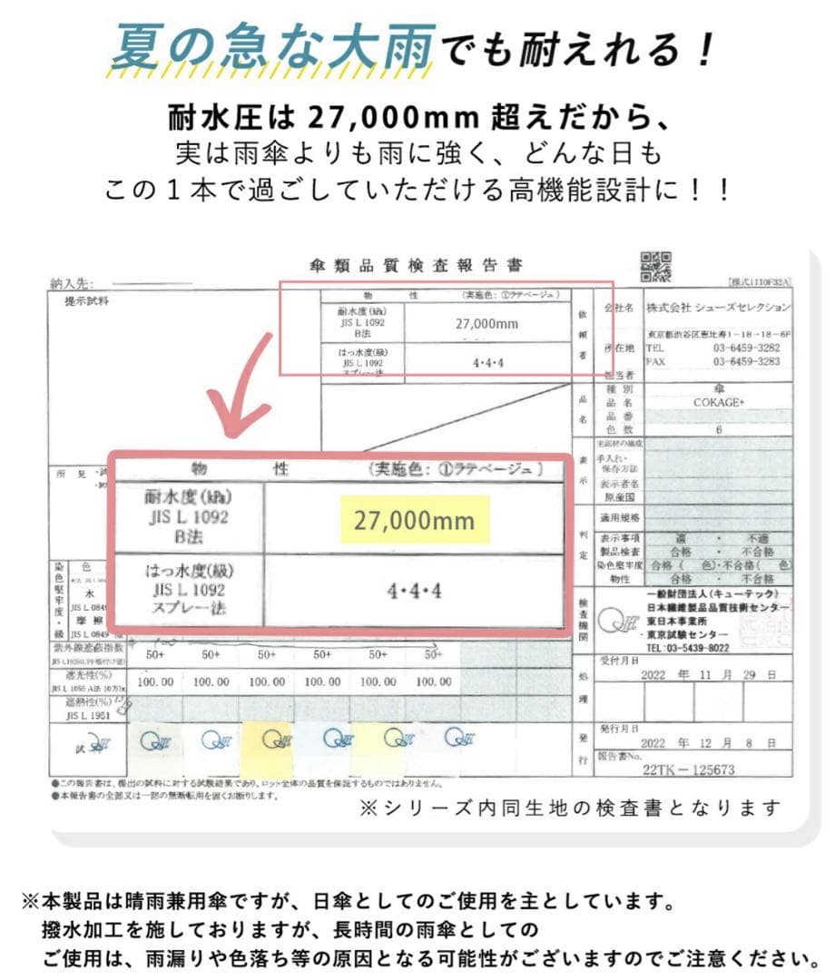 2025年COKAGE+ACTIVE 5段日傘サマーシールド