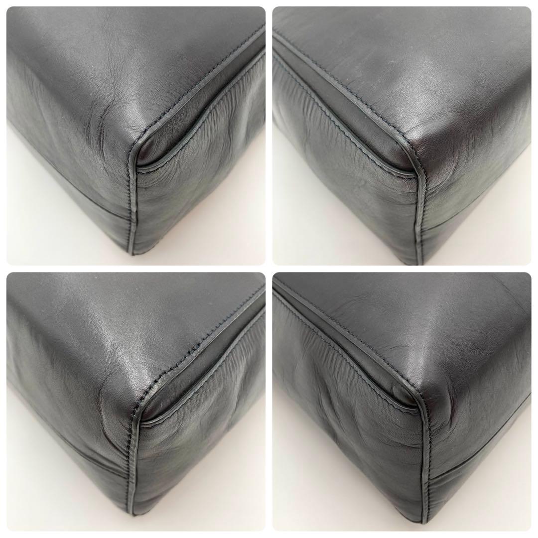 はなはな✨ マザーハウス ヨゾラ トートバッグ 黒 レザー 大容量 ロゴ