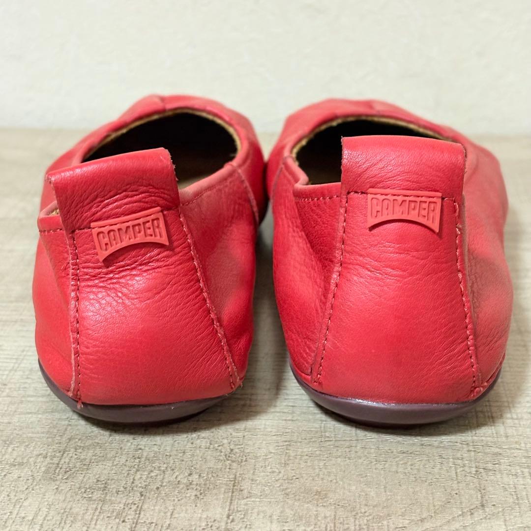 CAMPER RIGHT NINA フラットシューズ 25cm レッド