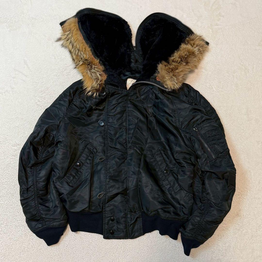 y2k Lサイズ相当 N-2B フライトジャケット コヨーテ ファー 短丈
