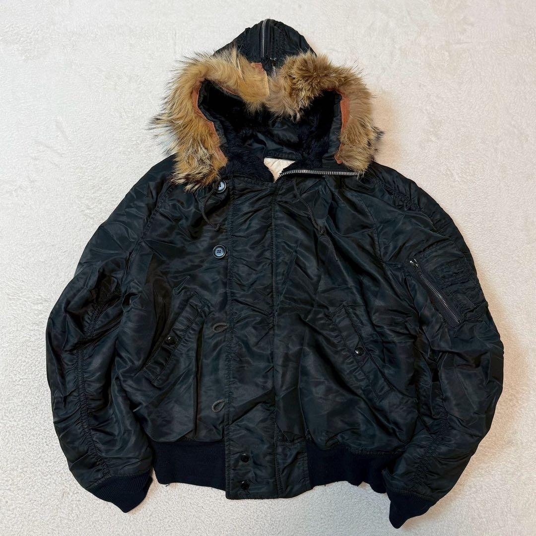 y2k Lサイズ相当 N-2B フライトジャケット コヨーテ ファー 短丈