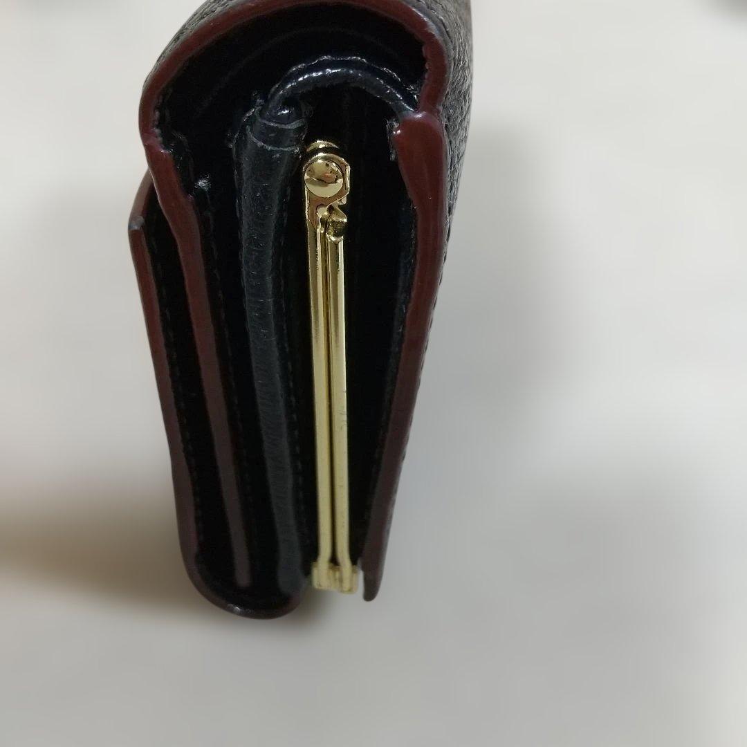 極美品　ヴィヴィアンウエストウッド 三つ折り財布 がま口 オーブ レザー 黒