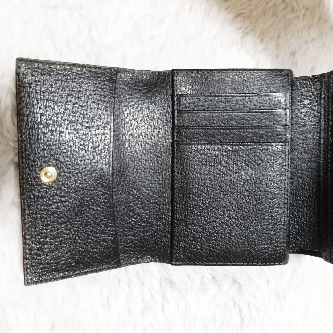 極美品　ヴィヴィアンウエストウッド 三つ折り財布 がま口 オーブ レザー 黒