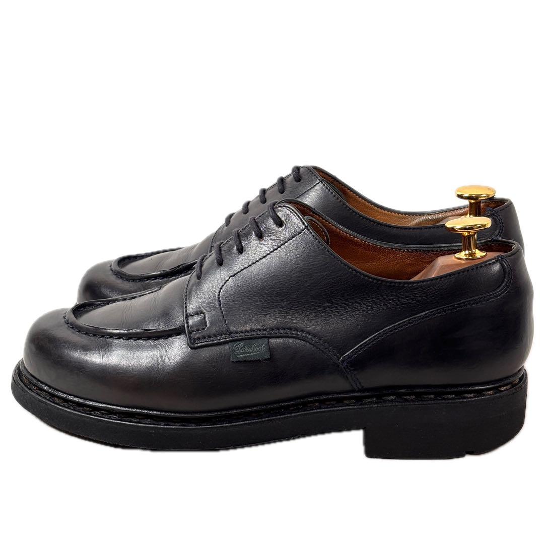 パラブーツ 5.5 24 シャンボード レザー Uチップ ネイビー 紺色