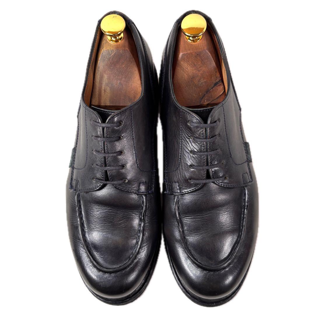 パラブーツ 5.5 24 シャンボード レザー Uチップ ネイビー 紺色