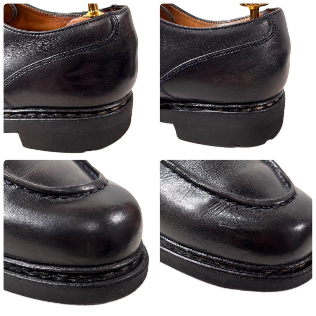 パラブーツ 5.5 24 シャンボード レザー Uチップ ネイビー 紺色