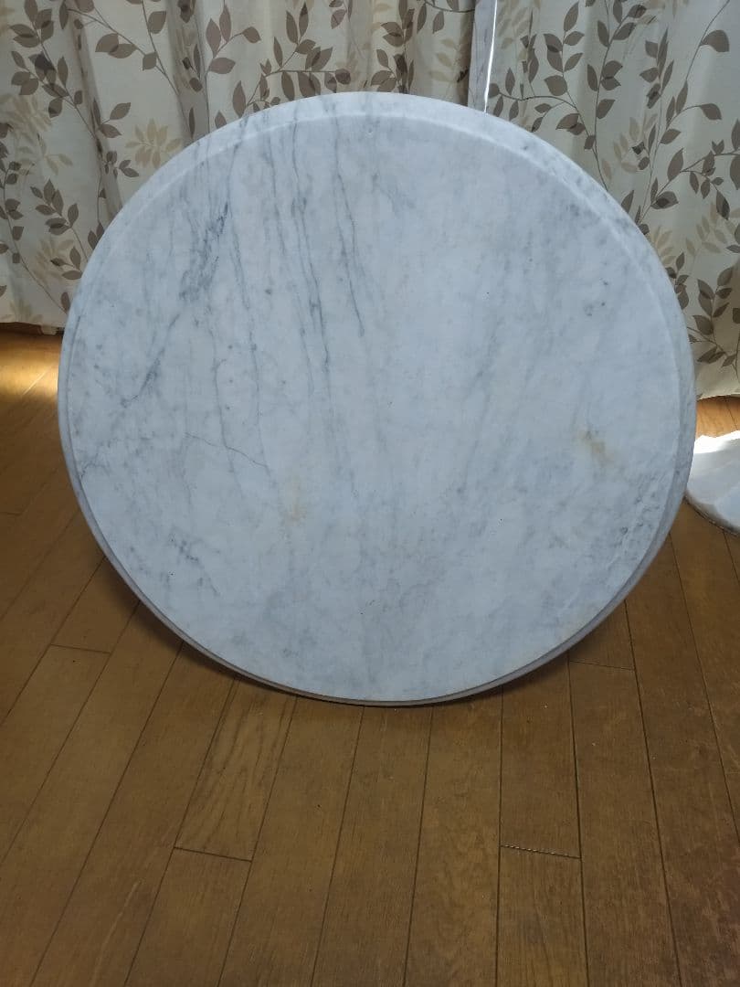 【取引成立済ローズ⑤】大理石円形テーブルセット（テーブル皿）