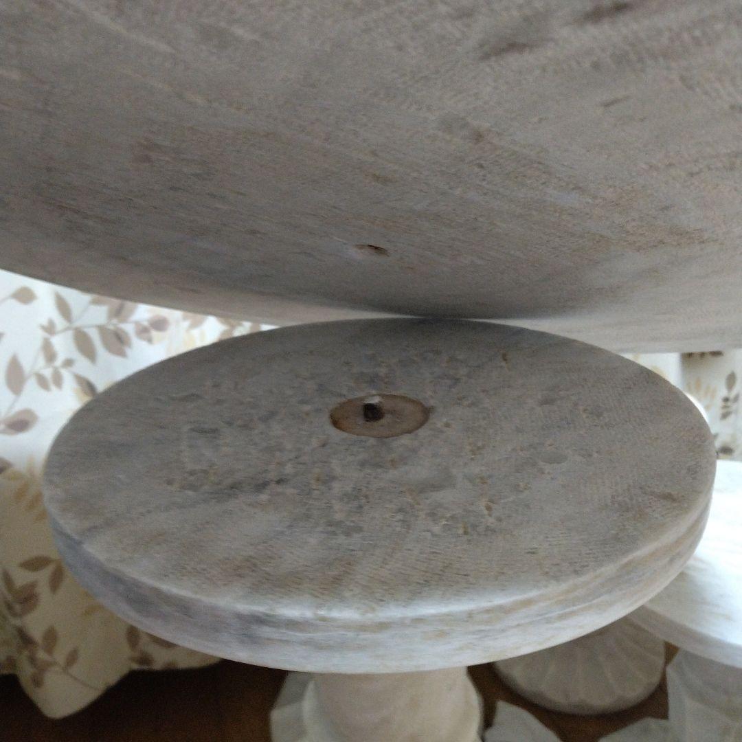 【取引成立済ローズ⑤】大理石円形テーブルセット（テーブル皿）