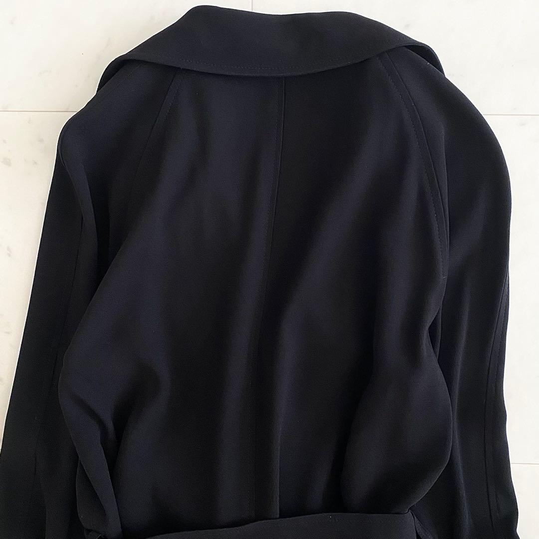 極美品 セオリー Theory 上質クレープ素材トレンチコート とろみ落ち感 S