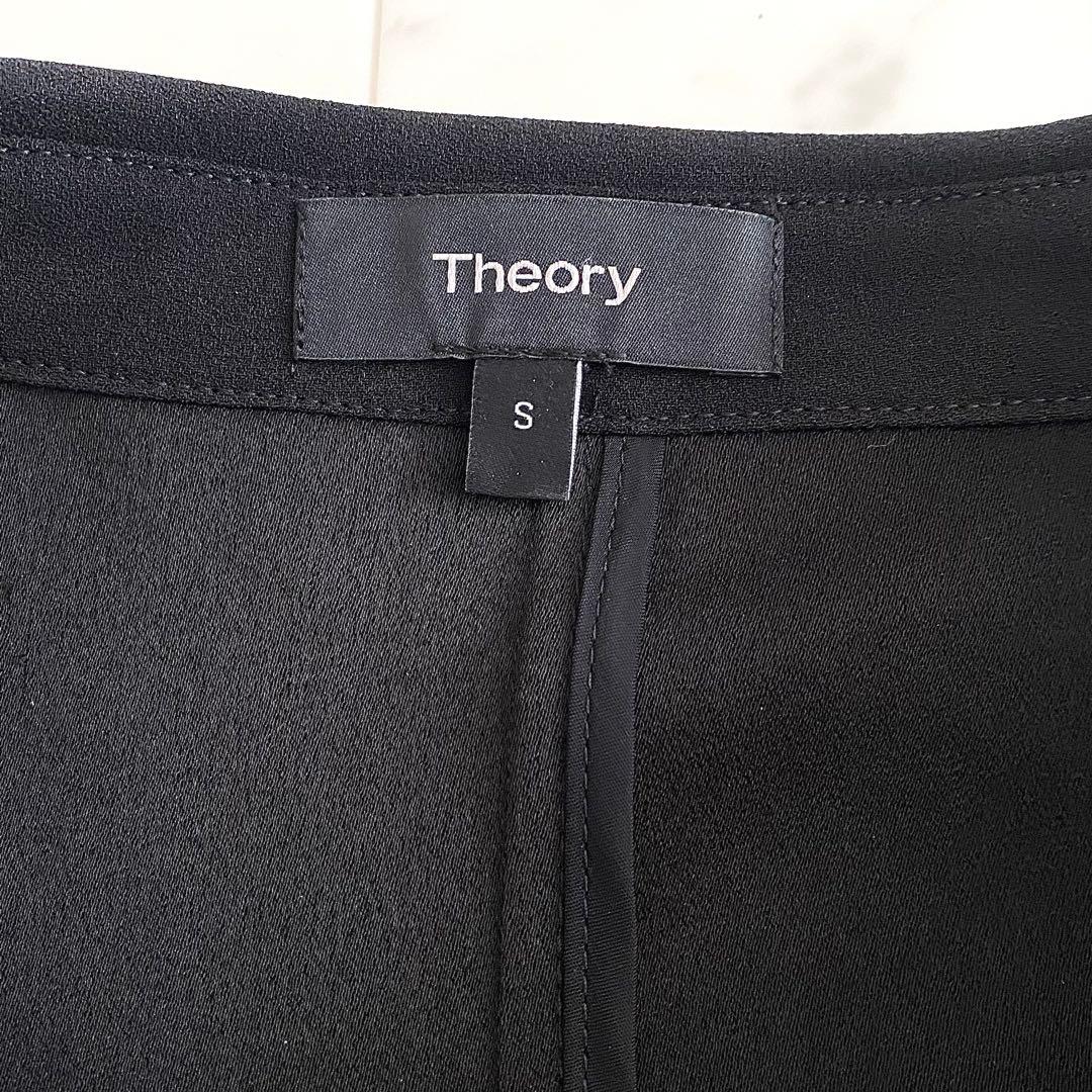 極美品 セオリー Theory 上質クレープ素材トレンチコート とろみ落ち感 S
