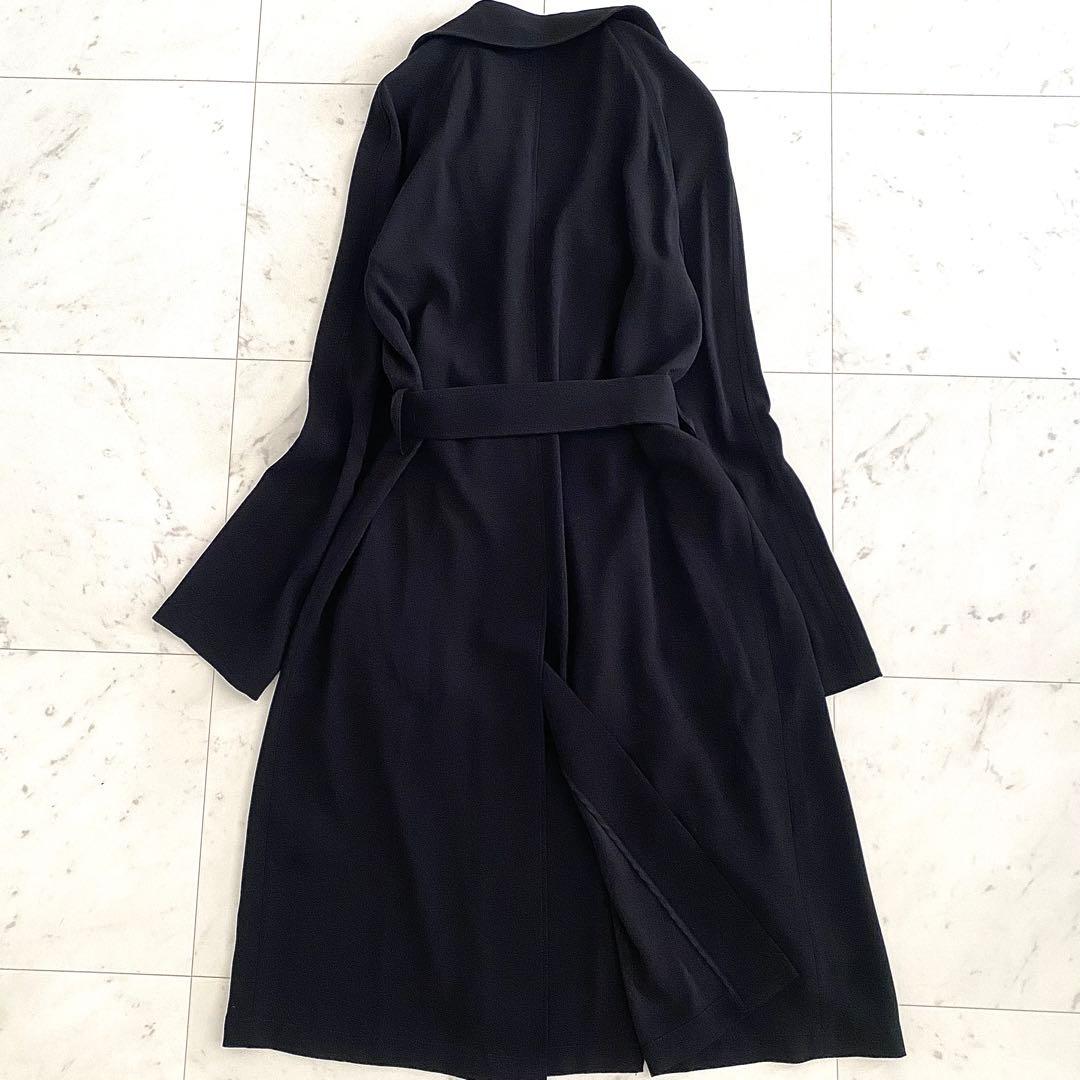 極美品 セオリー Theory 上質クレープ素材トレンチコート とろみ落ち感 S