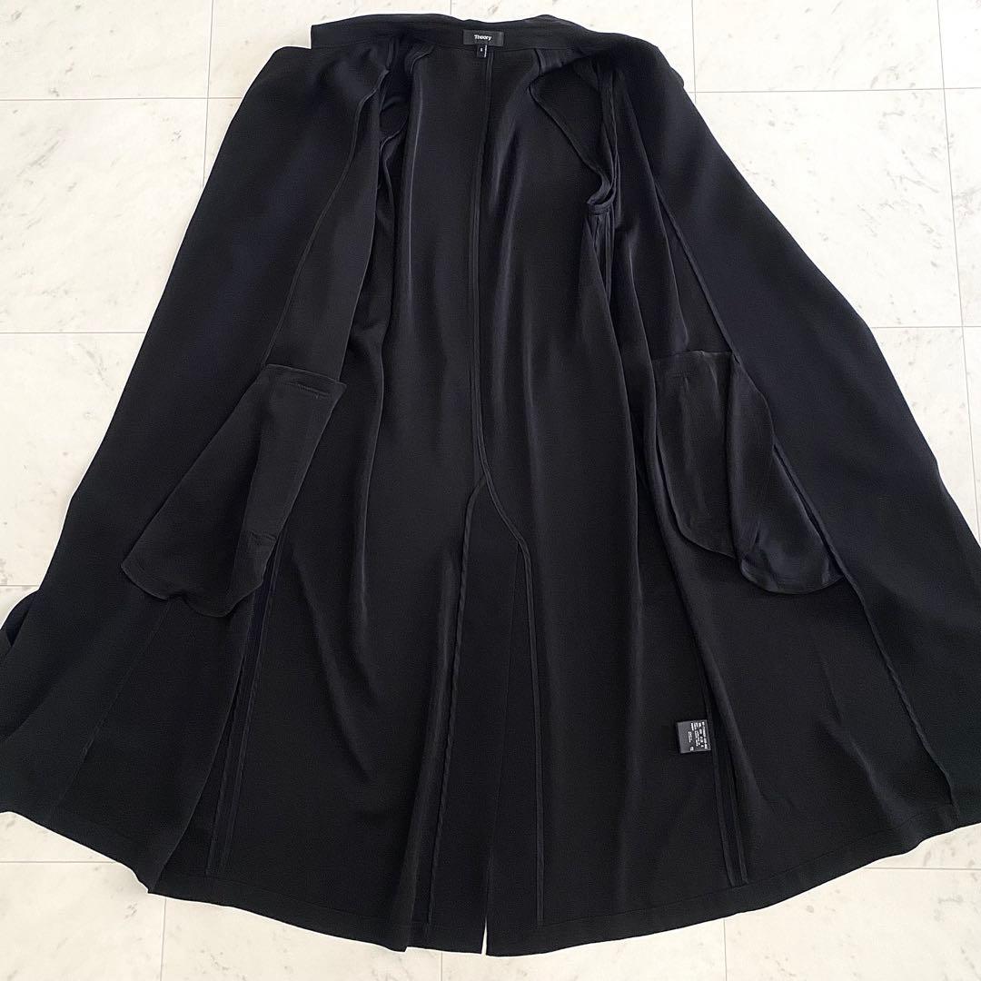 極美品 セオリー Theory 上質クレープ素材トレンチコート とろみ落ち感 S