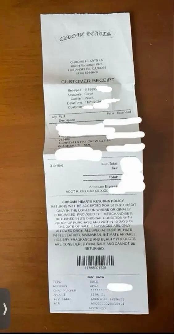 クロムハーツ　ロゴ　ブラック ロングスリーブ Tシャツ