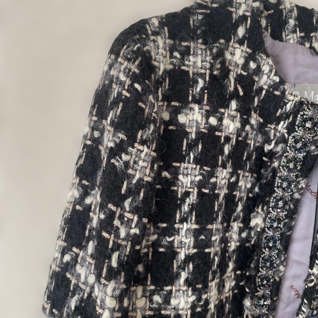 美品　マックスマーラ　ツィードジャケット　42