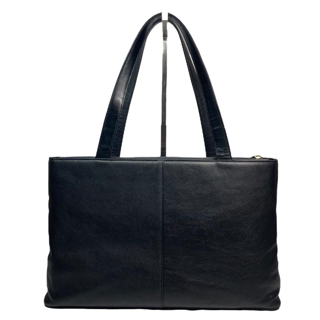 バーバリー　トートバッグ　レザー　ビジネス　肩掛け　A4　ブラック　ノバチェック