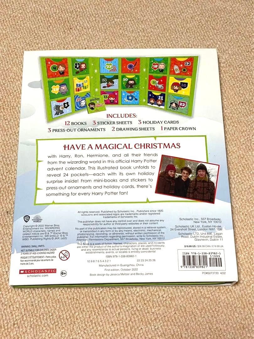 アドベントカレンダー　クリスマス　ハリーポッター　英語洋書　スカラスティック新品