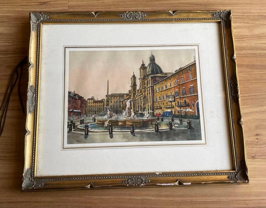 まとめ売り 11点 油彩画 街の風景 R.I. サイン入り