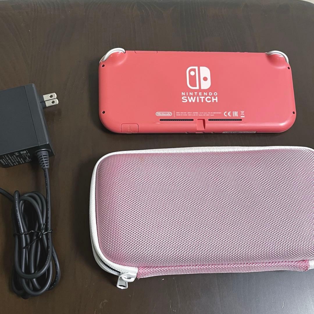 Nintendo Switch Lite コーラル　充電器　ケース　セット