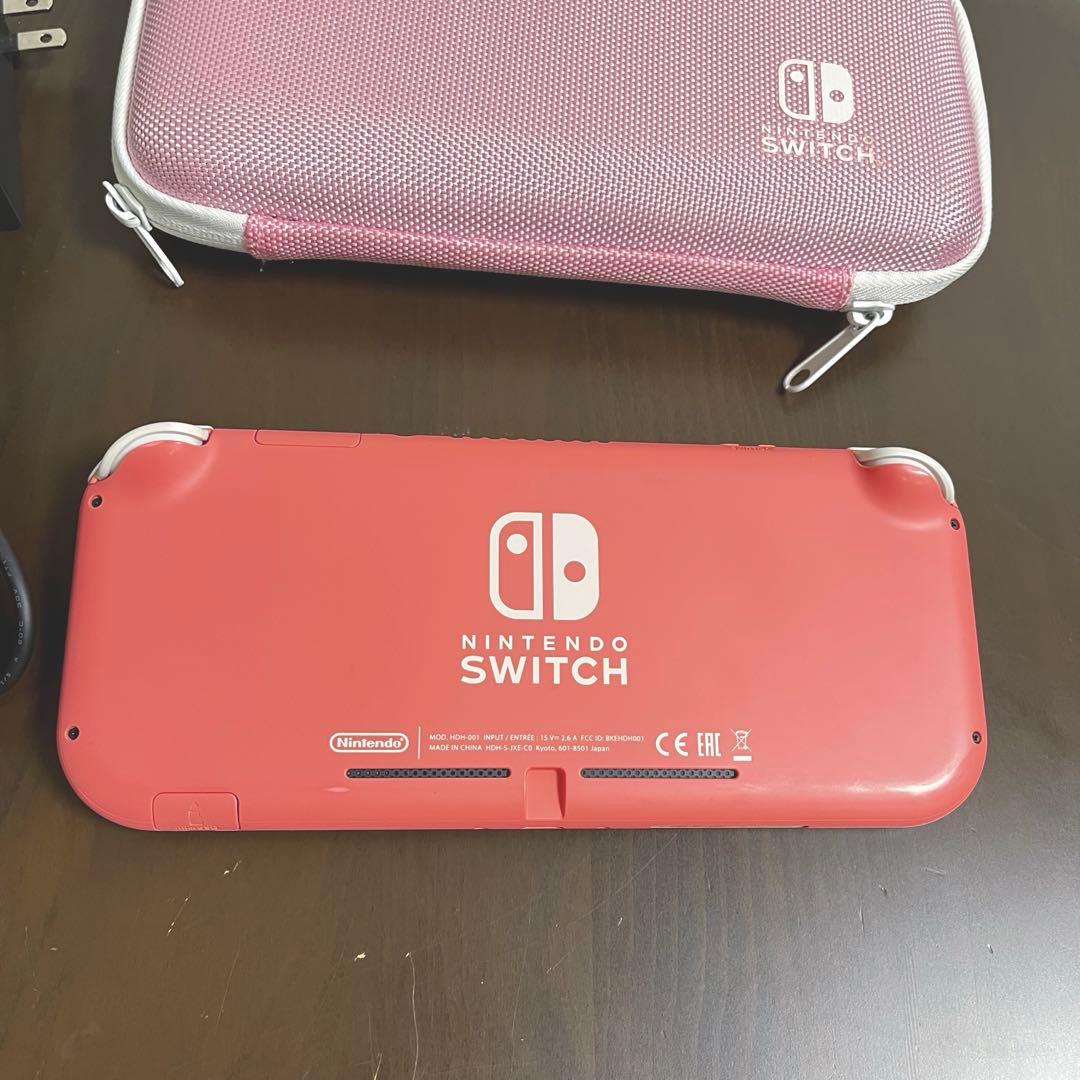 Nintendo Switch Lite コーラル　充電器　ケース　セット