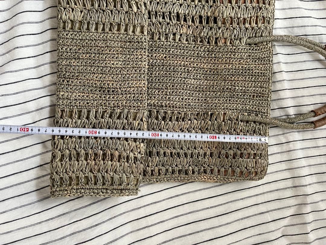 IENA購入　スクエア　ラフィアバッグ