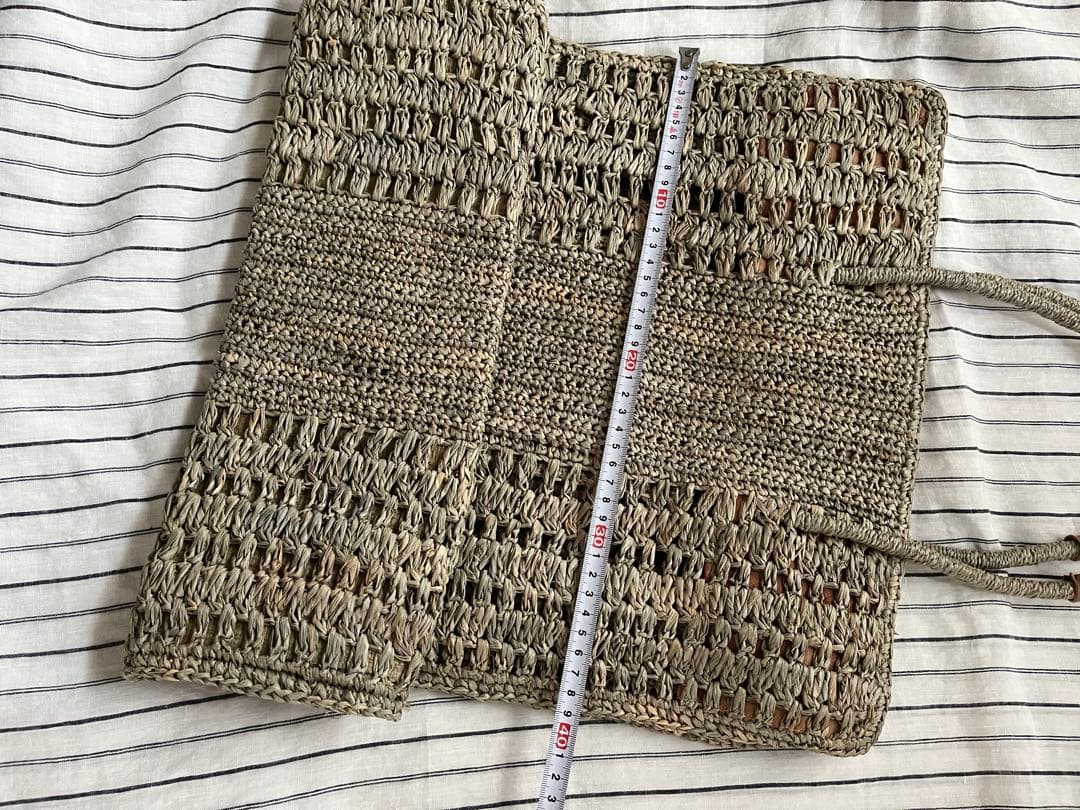 IENA購入　スクエア　ラフィアバッグ