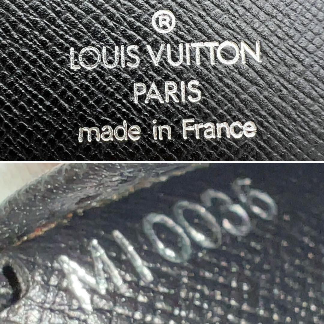 【使用わずか】ヴィトン タイガ 二つ折り コンパクト 財布 黒 ブラック