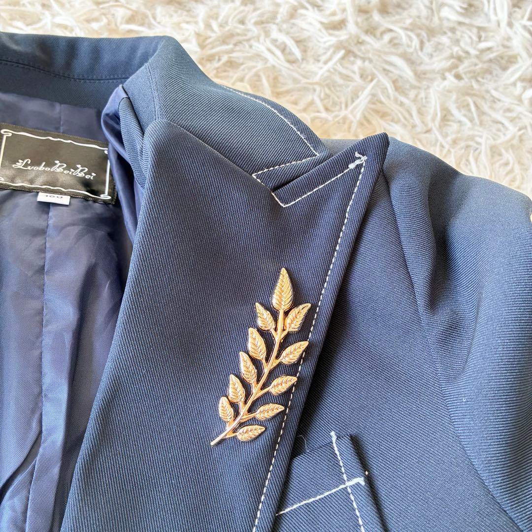 専用キッズフォーマル5点セットアップ ネイビー 160 卒業式 卒服