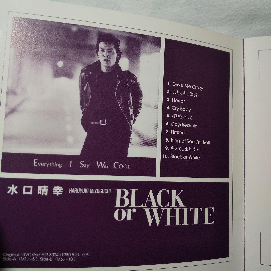 水口晴幸 / BLACK or WHITE クールス 山下達郎