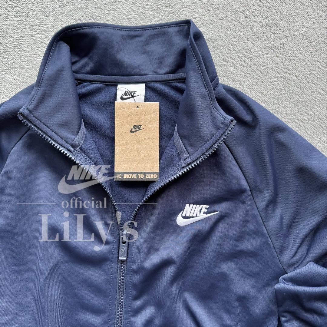 【Ｍサイズ】ナイキ上下セットアップ　ネイビー　ロゴ刺繍　スウォッシュ　新品未使用