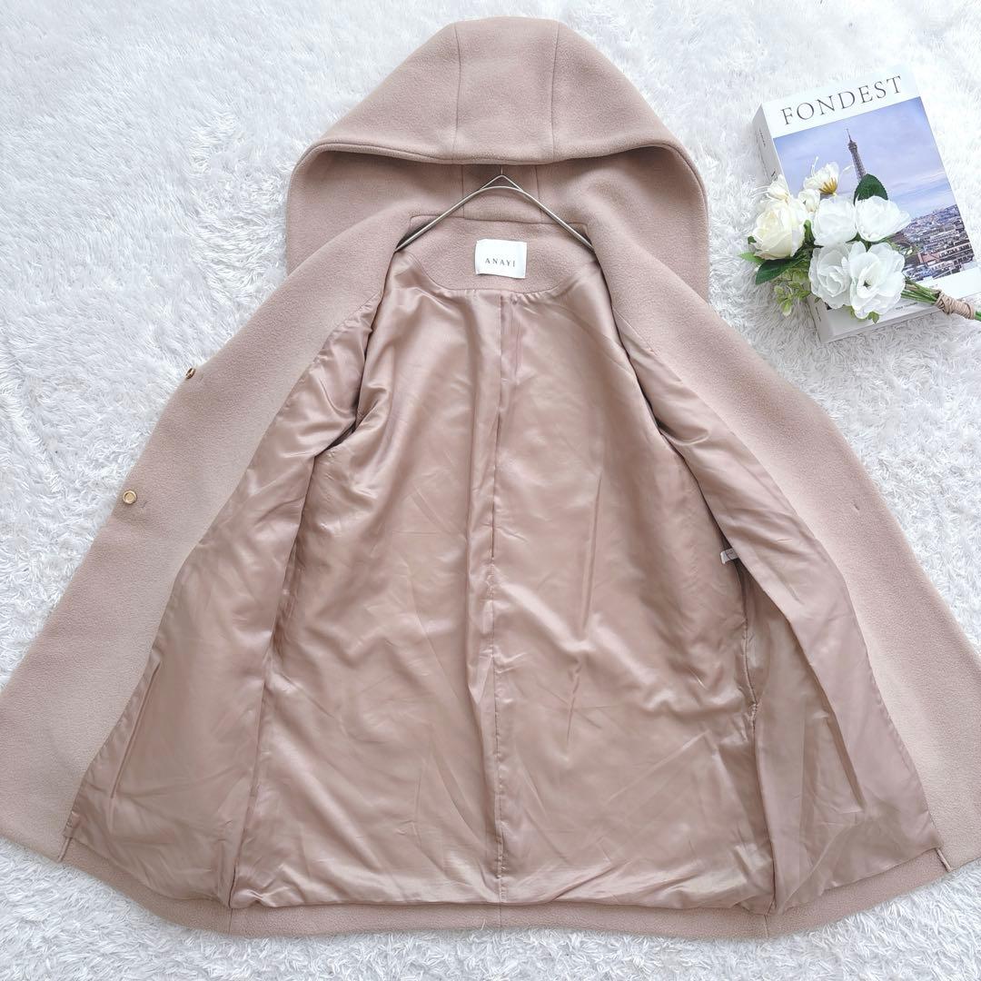 最終価格✨定価5.3万 ANAYI ダブルビーバーフードコート キャメル