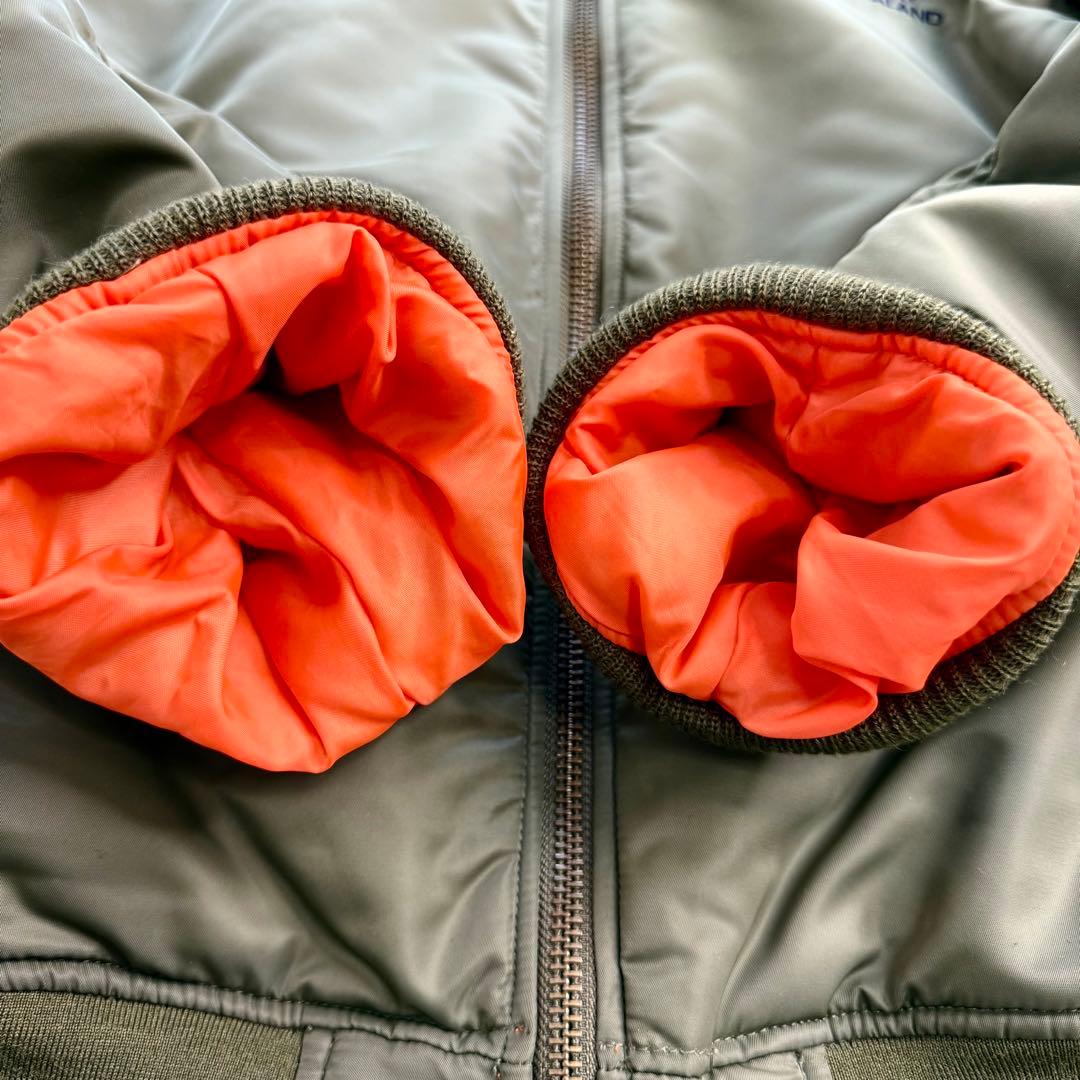 カンタベリー MA-1 ジャケット L カーキ 中綿 刺繍ロゴ