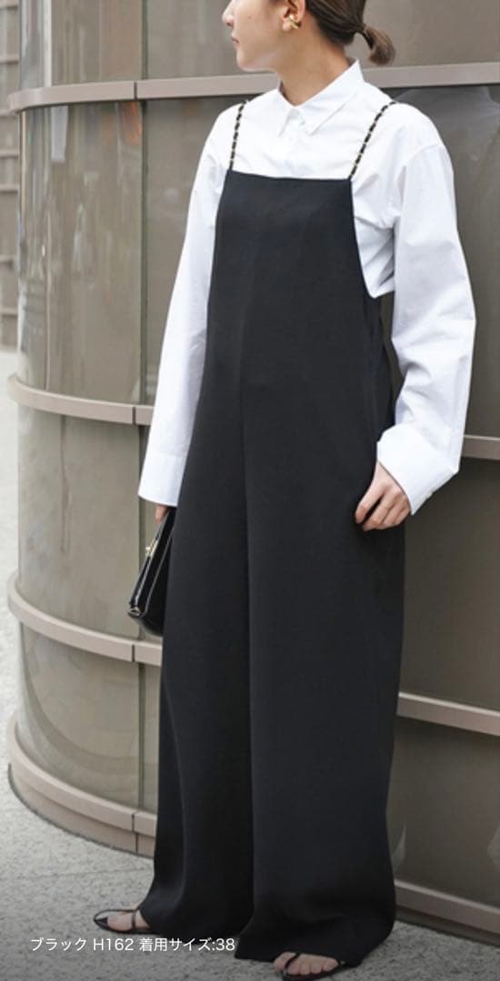 ドゥーズィエムクラス　チェーンジャンプスーツ　黒　38