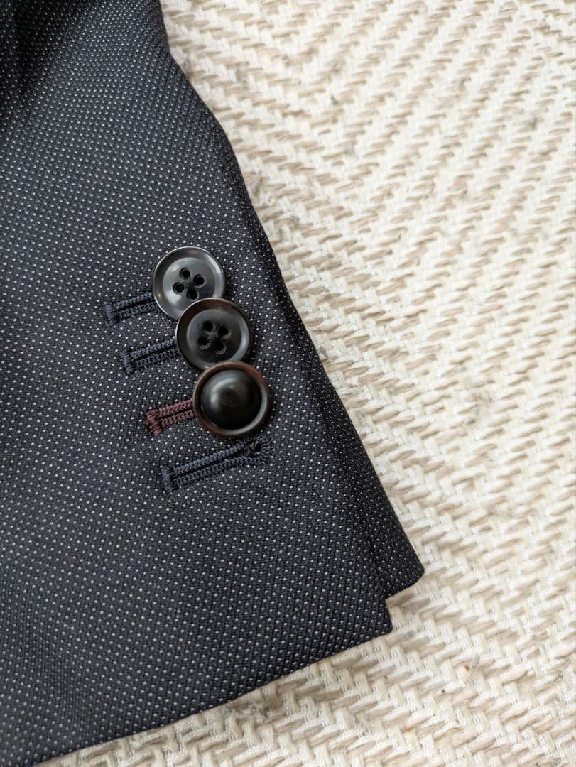 ✨希少✨ ポールスミス 裏地総柄 ステッチ ネイビー　水玉