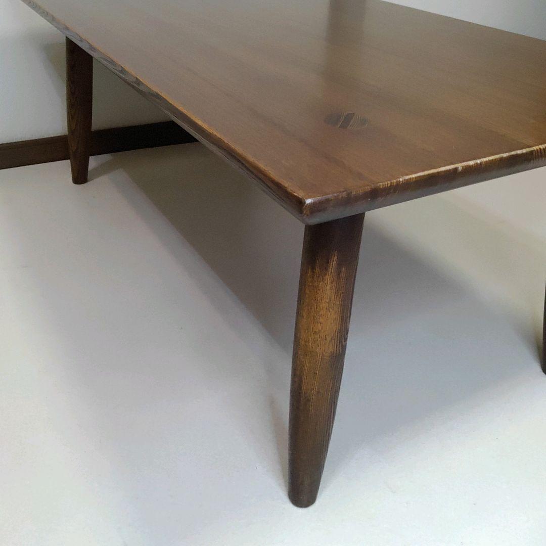 木目が美しい ナガノインテリア テーブル センターテーブル 天然木 ローテーブル