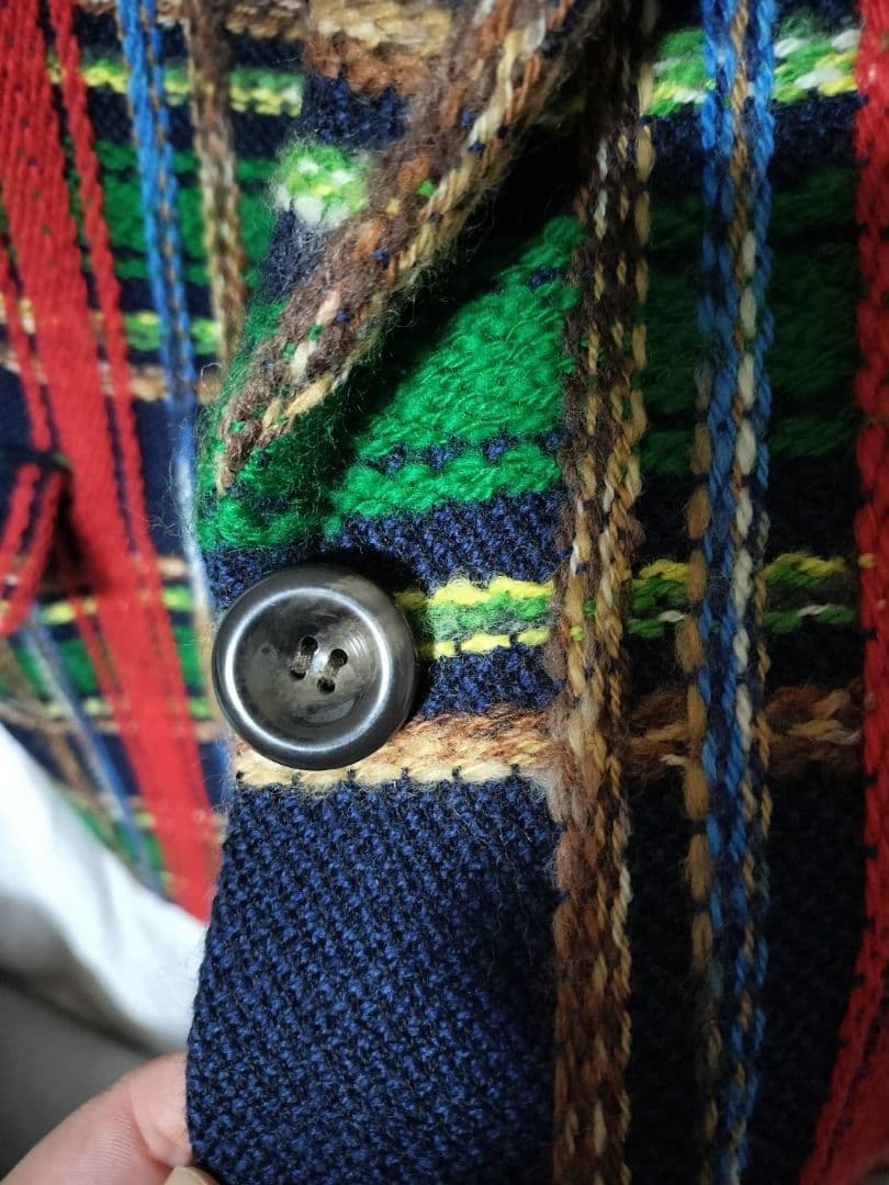 チェック柄 チェスターコート ネイビー　ロイスクレヨン