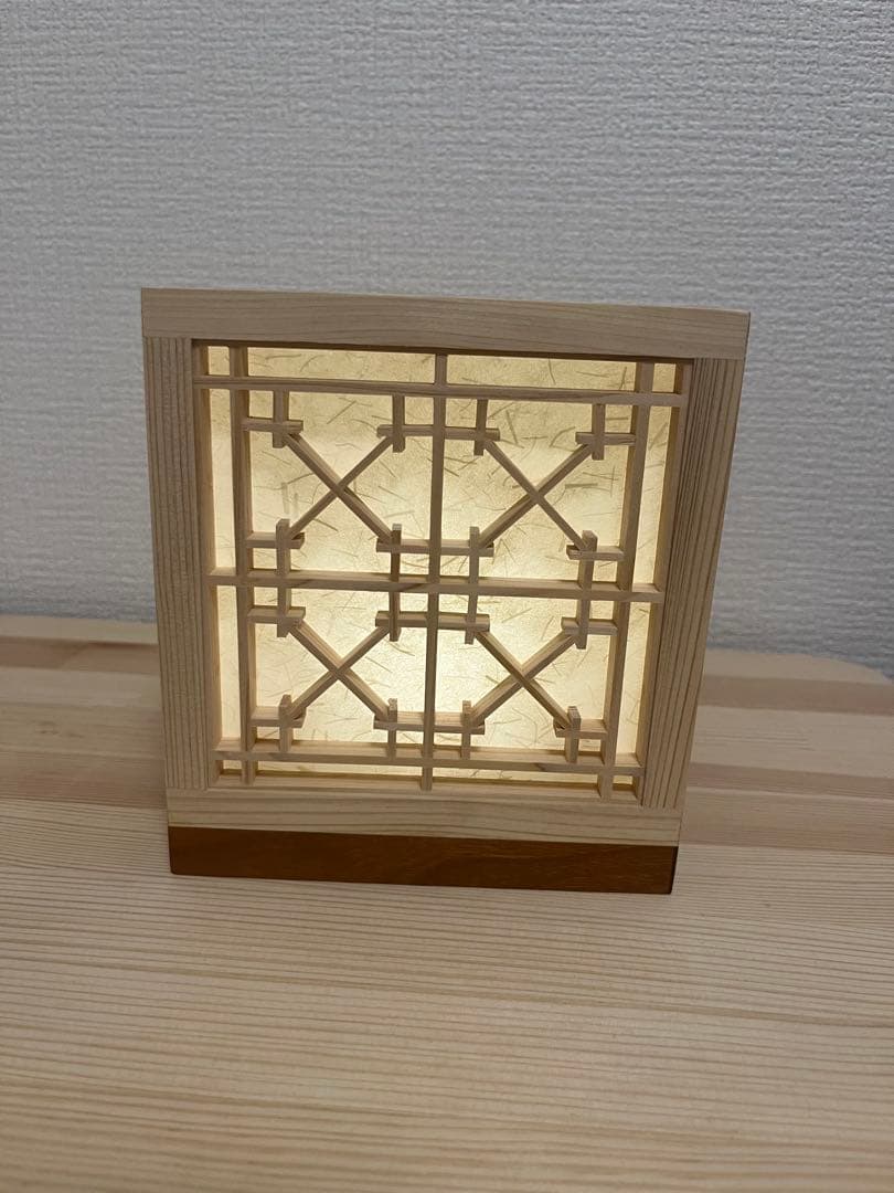 【職人さん手作り】組子細工ランプ 卓上ランプ