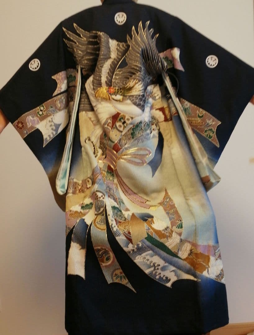 【美品・最終特価！】お宮参り 笹竜胆 グラデーション刺繍