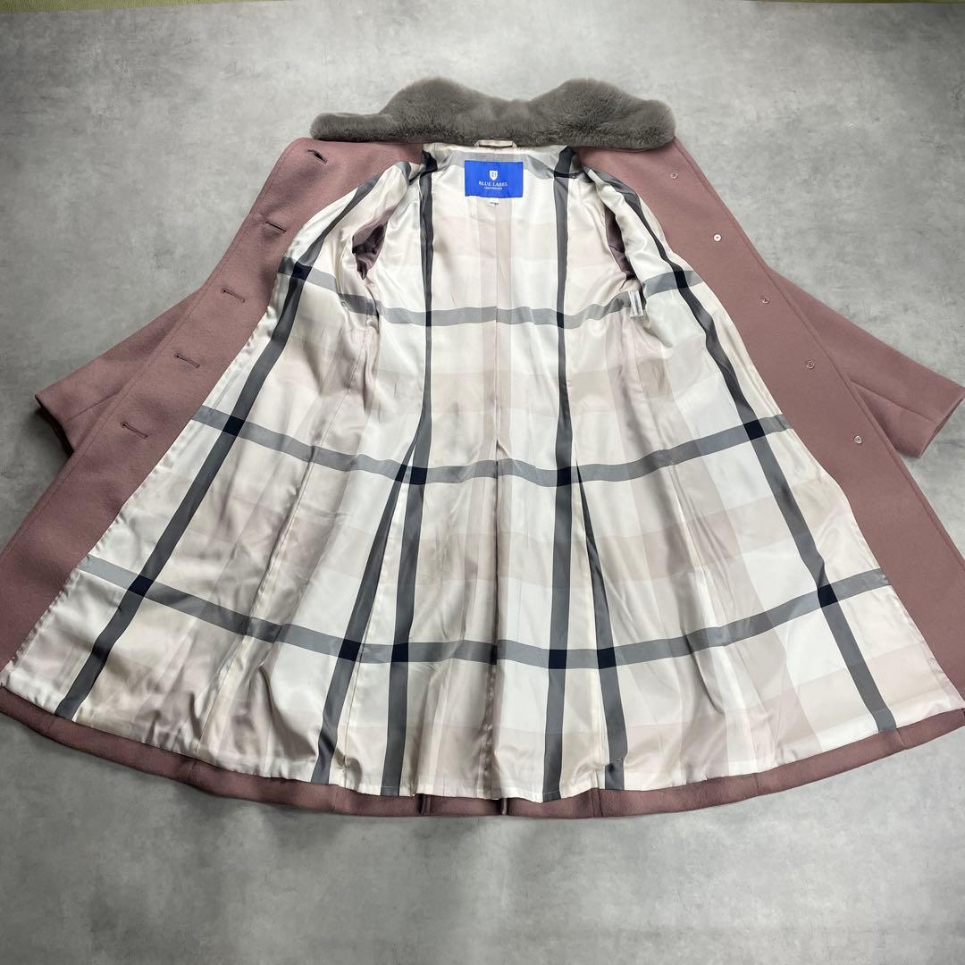 極美品　ブルーレーベルクレストブリッジ スタンドカラーコート　ピンク