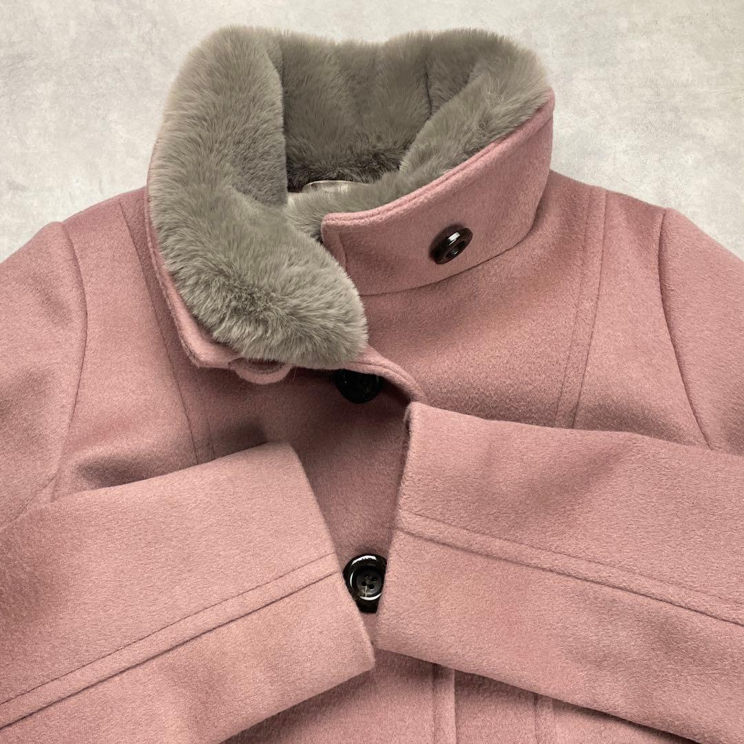 極美品　ブルーレーベルクレストブリッジ スタンドカラーコート　ピンク