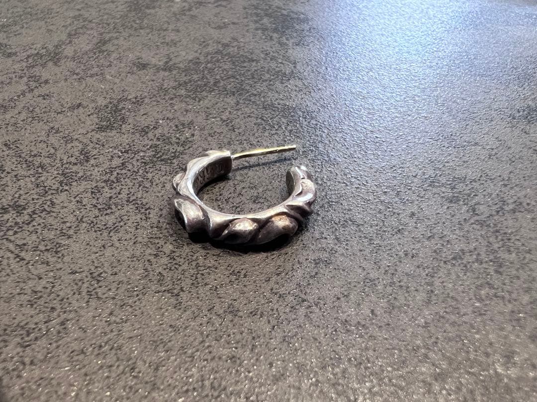 値下げしました！　クロムハーツ　フープスクロールピアス　中古