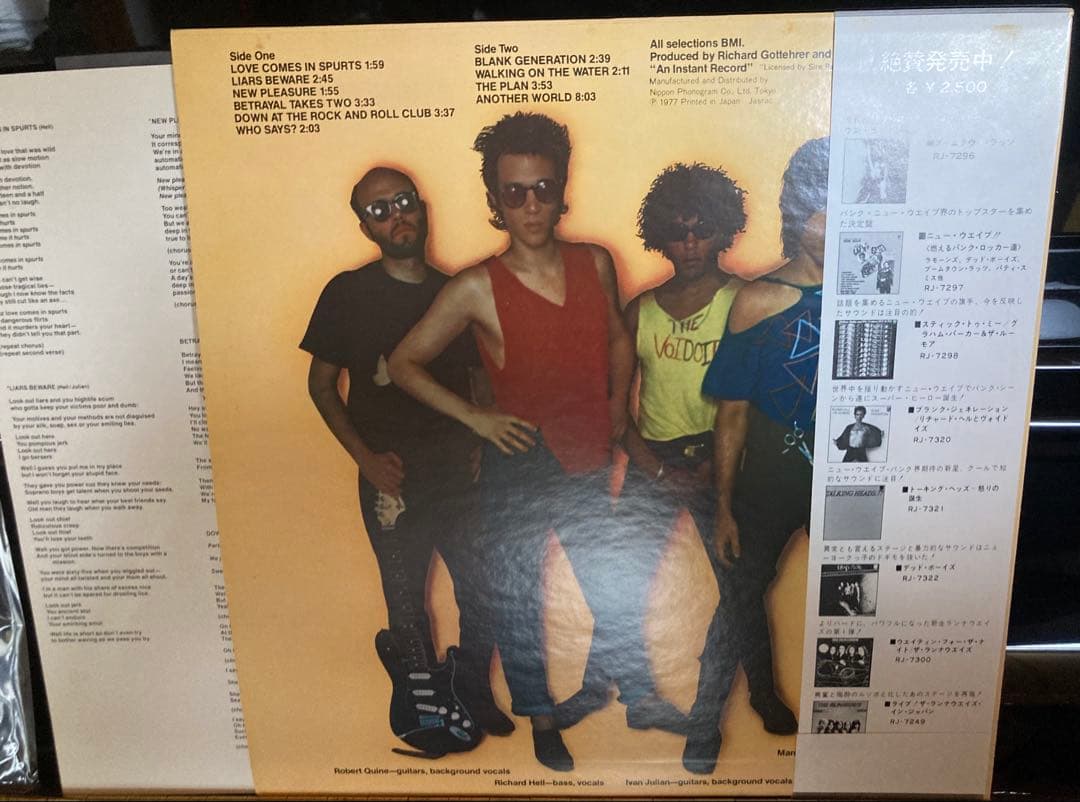 帯付日本盤LP RICHARD HELL AND THE VOIDOIDS