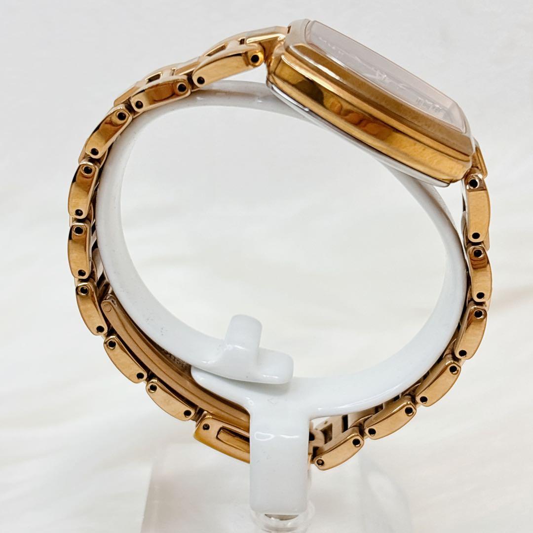 稼働美品✨セイコー　ルキア　1pダイヤ　腕時計 電波ソーラー ゴールド　トノー