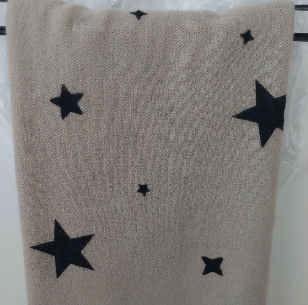 超美品　DOUCE GLOIRE STAR STOLE ベージュ　カシミヤ100