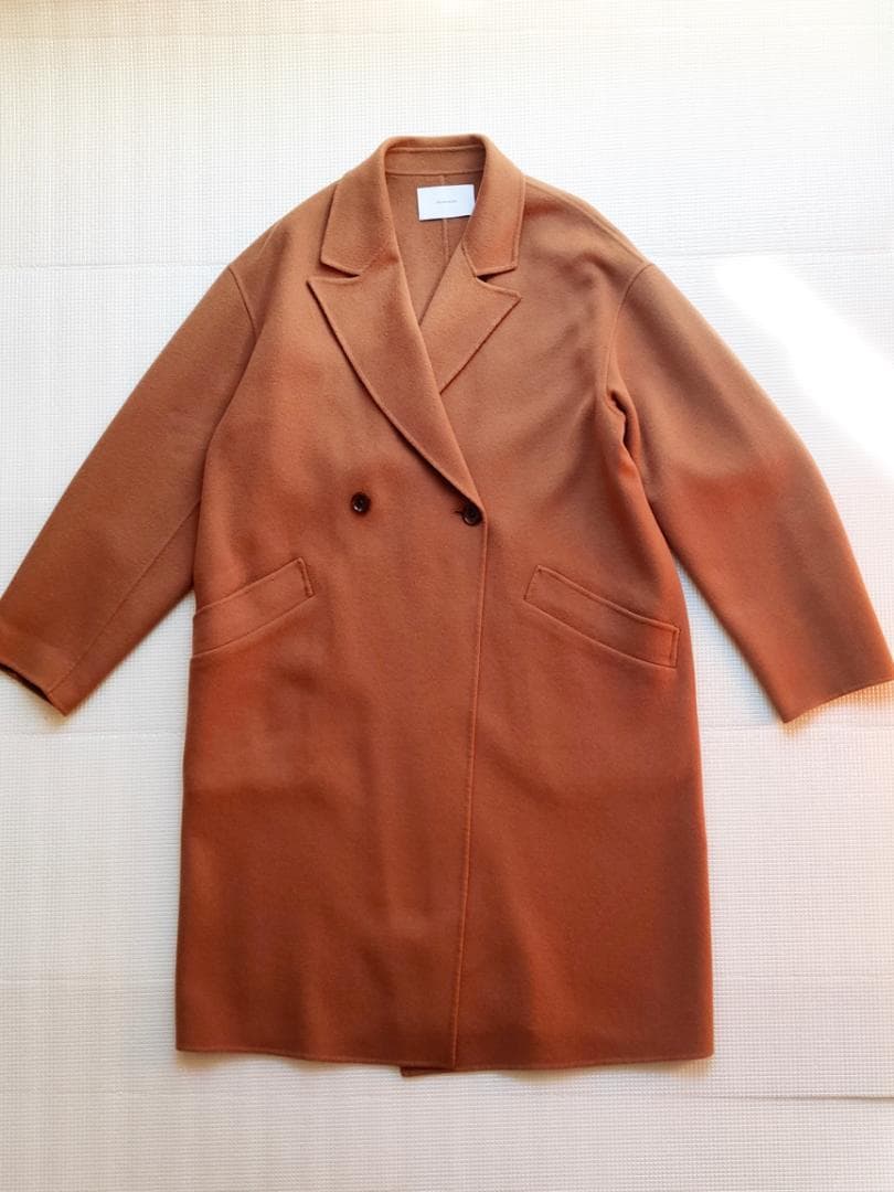 セール　フレームワーク SUPER160s ダブルブレストコート 38 キャメル