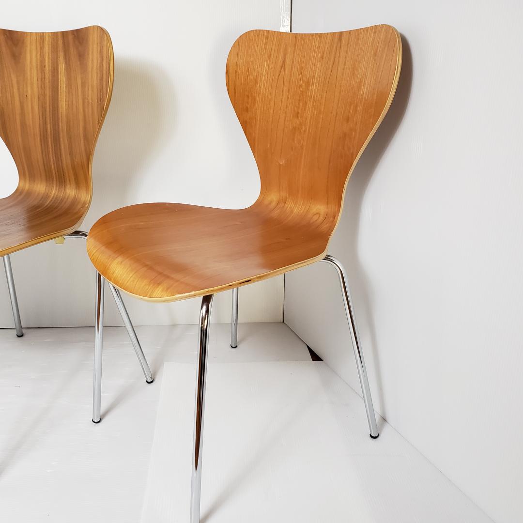 木製　ダイニングチェア　リプロダクト　ヤコブセン　セブンチェア風