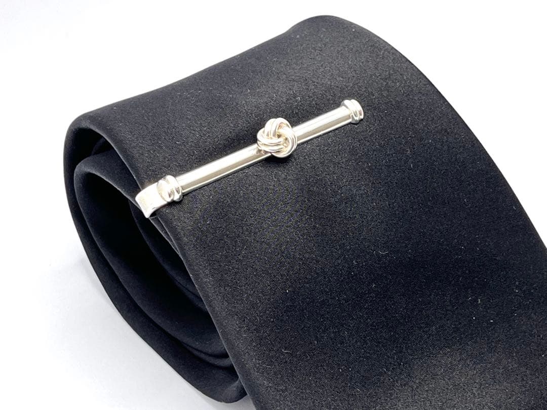 c787 美品　希少　ティファニー　ツイスト　ノット　ネクタイピン　925