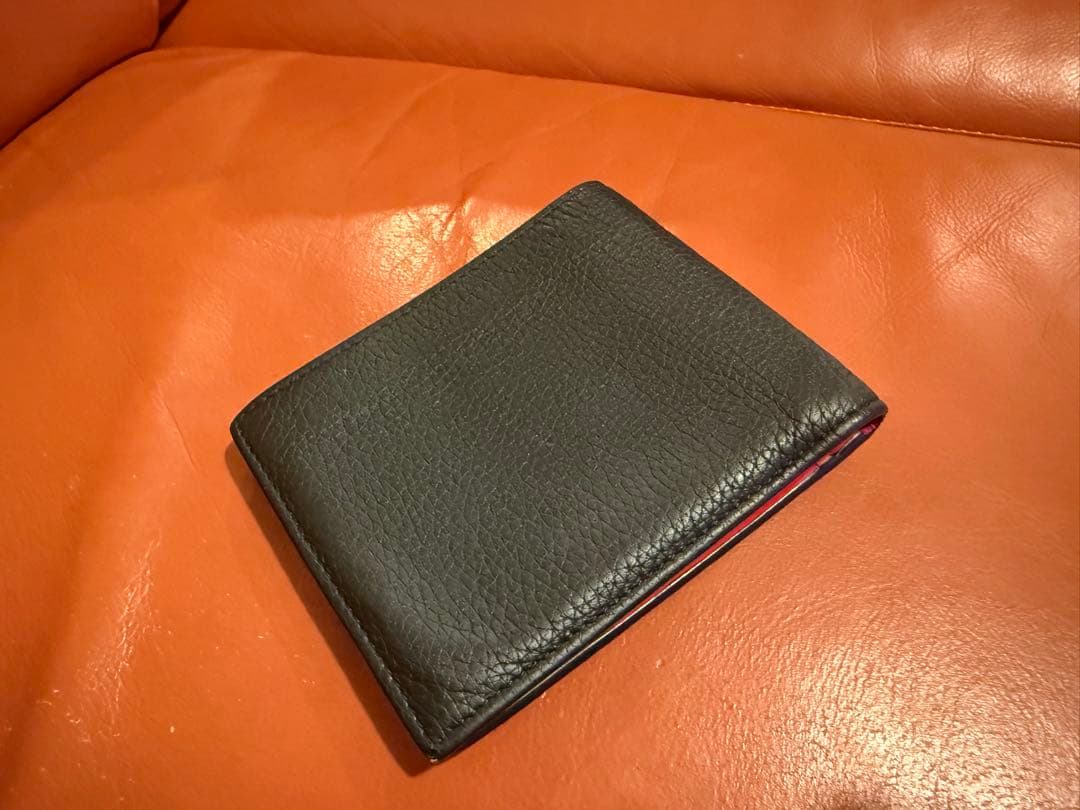 クリスチャンルブタン 二つ折り財布 赤黒 コンビネーション