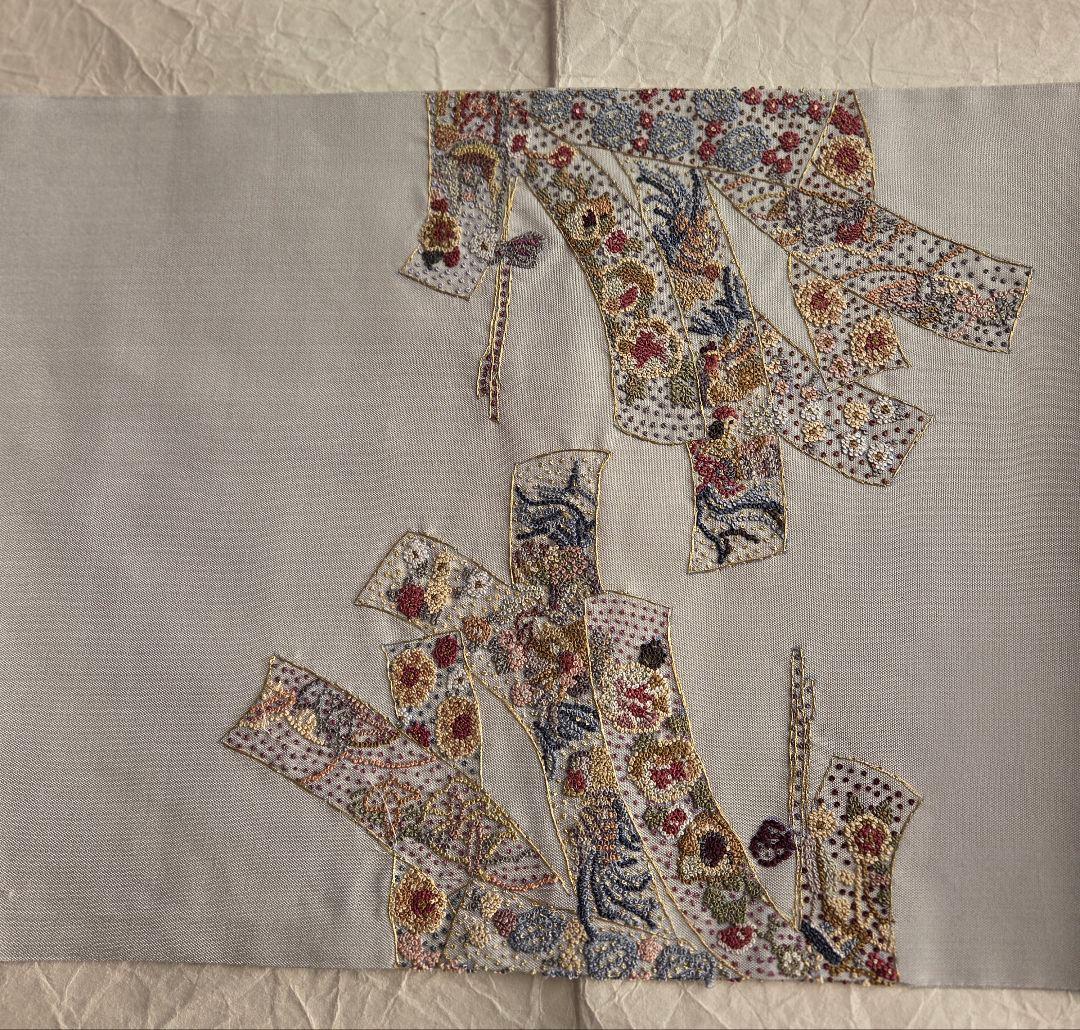袋帯　相良刺繍