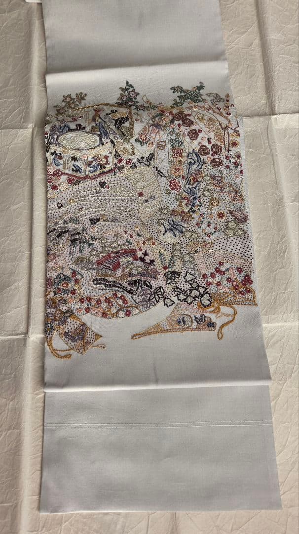 袋帯　相良刺繍